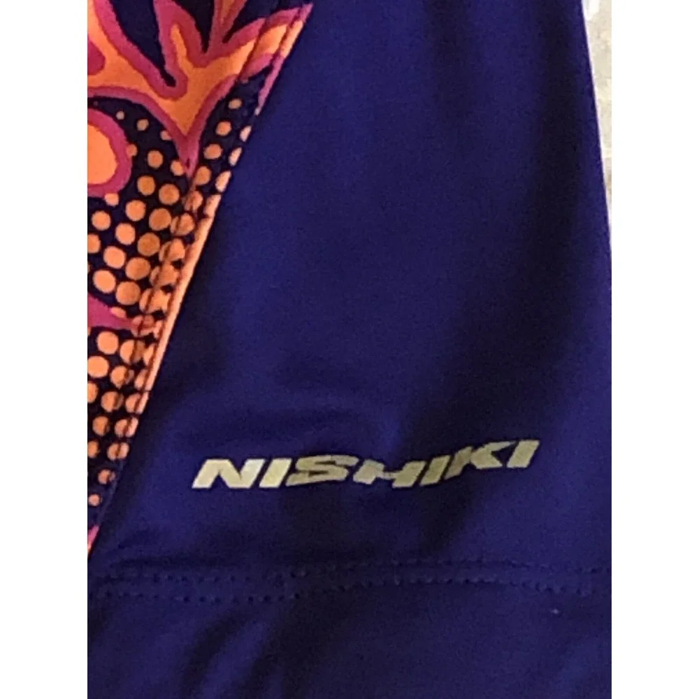 Nishiki Women's - Large -Bike Cycling Racing Jersey Shirt Orange Purple Pink Zip